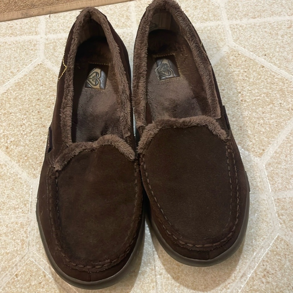 Roxy suede Fiona slip on shoes